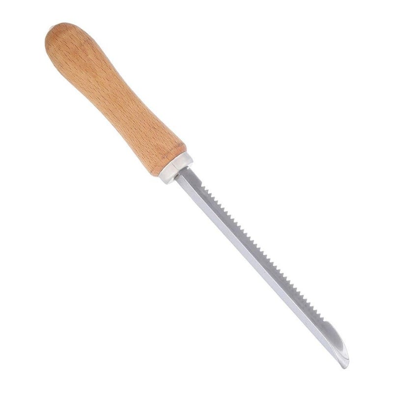 Generic Stainless Steel Vegetable Corer with Wooden Handle, for Stuffed Peppers, Tomatoes, .ar - Image 1