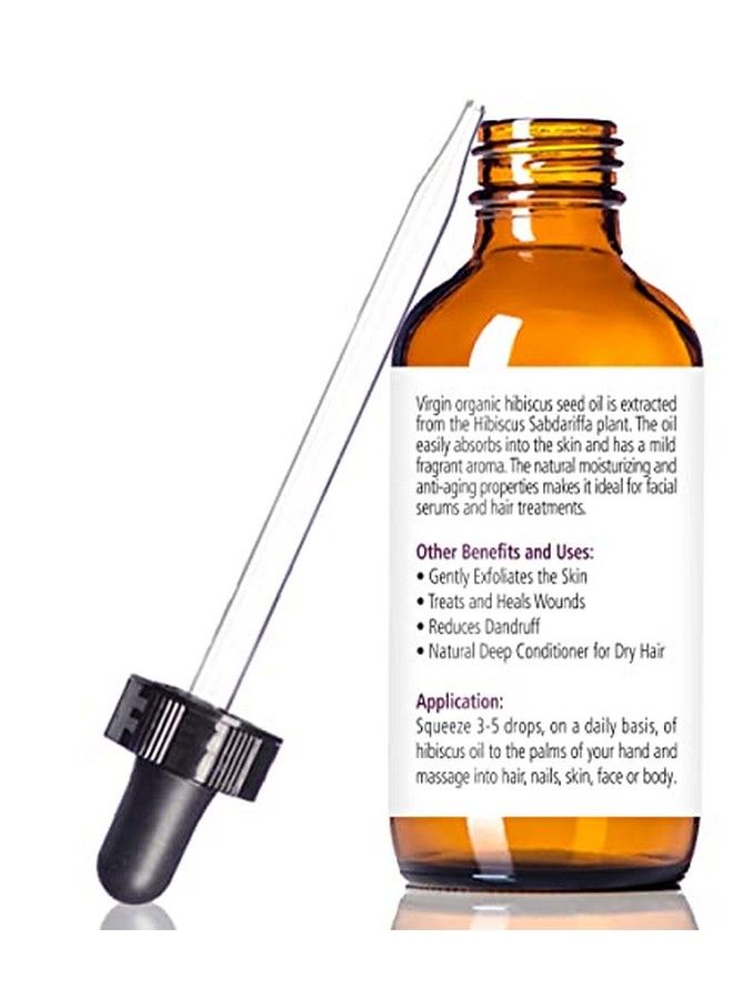 Renewalize Virgin Organic Hibiscus Seed Oil | Unrefined Cold Pressed 100 Percent Pure | Large 4 Fl Oz Bottle | All Natural Anti Aging And Hair Growth Oil - Image 3
