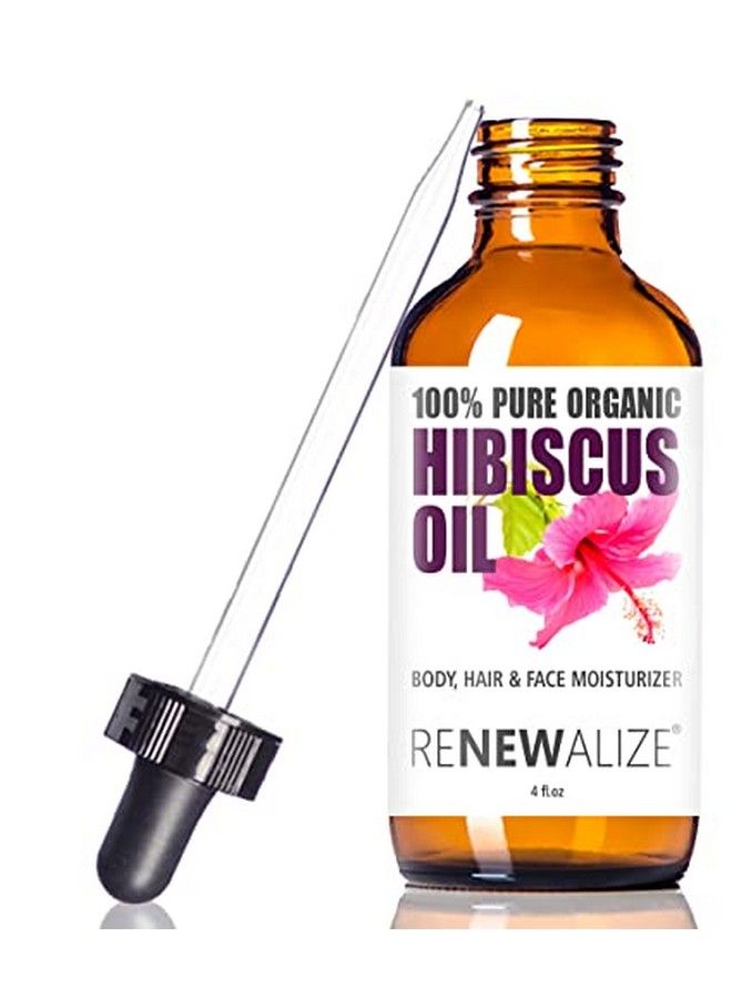 Renewalize Virgin Organic Hibiscus Seed Oil | Unrefined Cold Pressed 100 Percent Pure | Large 4 Fl Oz Bottle | All Natural Anti Aging And Hair Growth Oil - Image 2