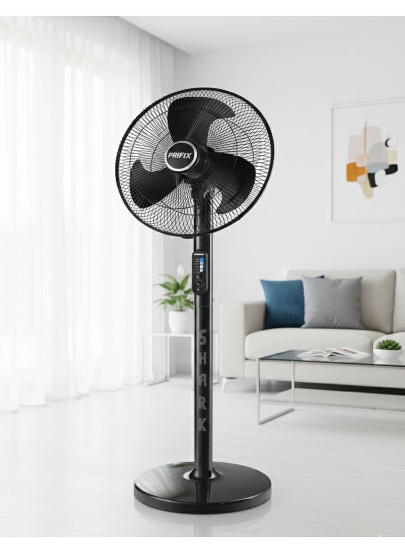 بريفيكس مروحة ستاند بريفيكس - 18 بوصة - ريموت كنترول - هدوء تام - 3 سرعات - موديل SFS-181 - أسود - Image 2