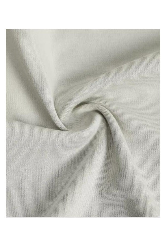 MIIOW Men's Pure Cotton V-Neck Long Sleeved Plus Size Home Suit Set - Image 2