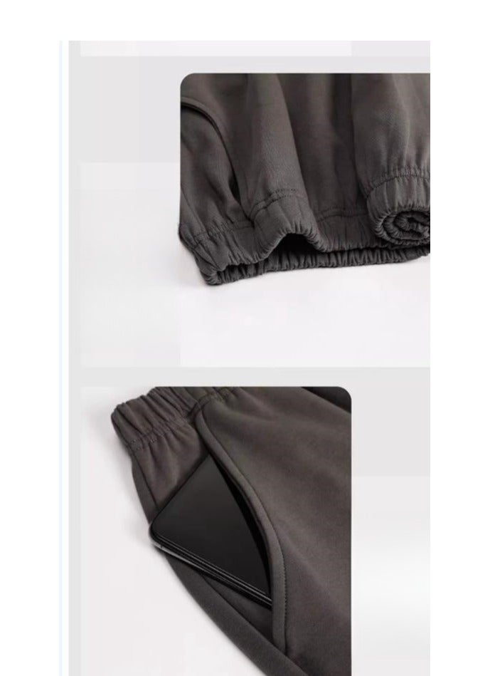 MIIOW Men's Pure Cotton V-Neck Long Sleeved Plus Size Home Suit Set - Image 3