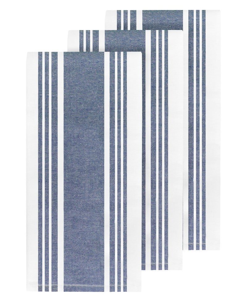 All-Clad Dual-Purpose Kitchen Towels: Highly Absorbent, Super Soft Long Lasting - 100% Cotton, 17"x30" Dish Towels for Cleaning & Drying Dishes, Pans, Glassware, or Countertops, (3-Pack), Indigo - Image 2
