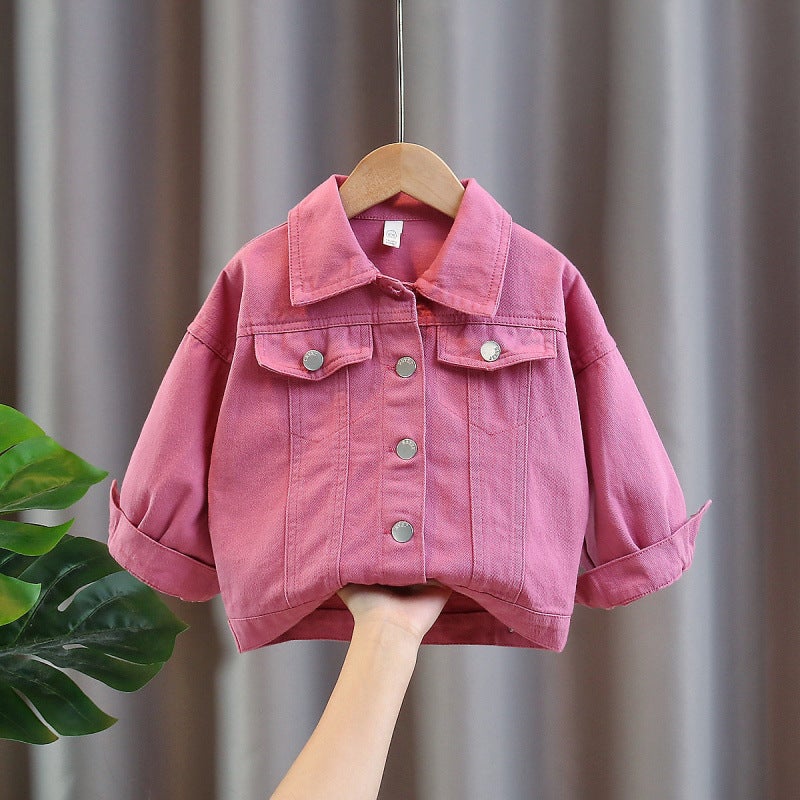 Girls' Denim Coat Baby Girl Fashionable Children'S Wear Western Style Casual Top - Image 4