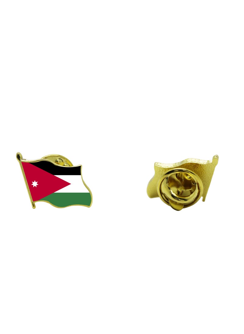 برينت شوب فور مي دبابيس طية صدر السترة بالعلم الوطني الأردني وشارة بروش لإظهار وطنيتك للأردن (شارة العلم)  - Image 1