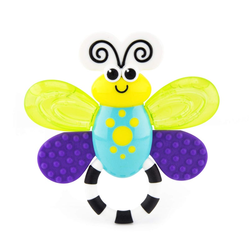 Sassy Flutterby Teether WaterFilled Teether Soothes Gums Variety of Textures Massage Gums For Ages 3 Months and Up 80106