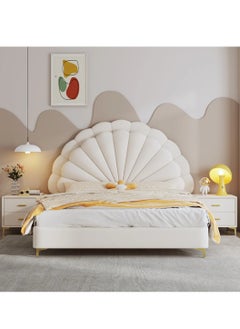 Wooden Twist Cute Prince king size Bed In Soft Fabric  - Image 2
