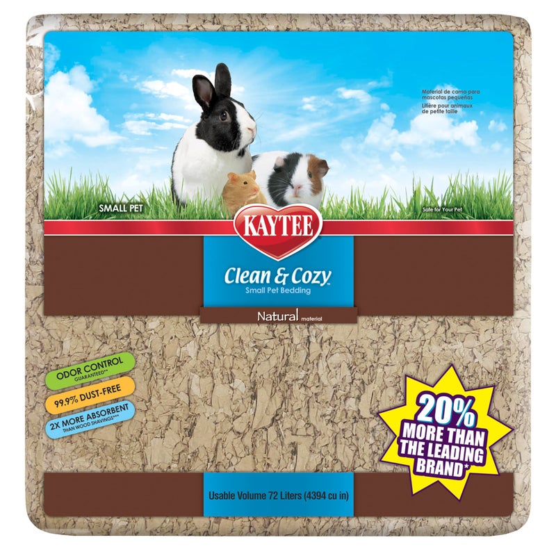Kaytee Clean & Cozy Natural Paper Bedding, Made for Small Animals, 72 Liters - Image 1
