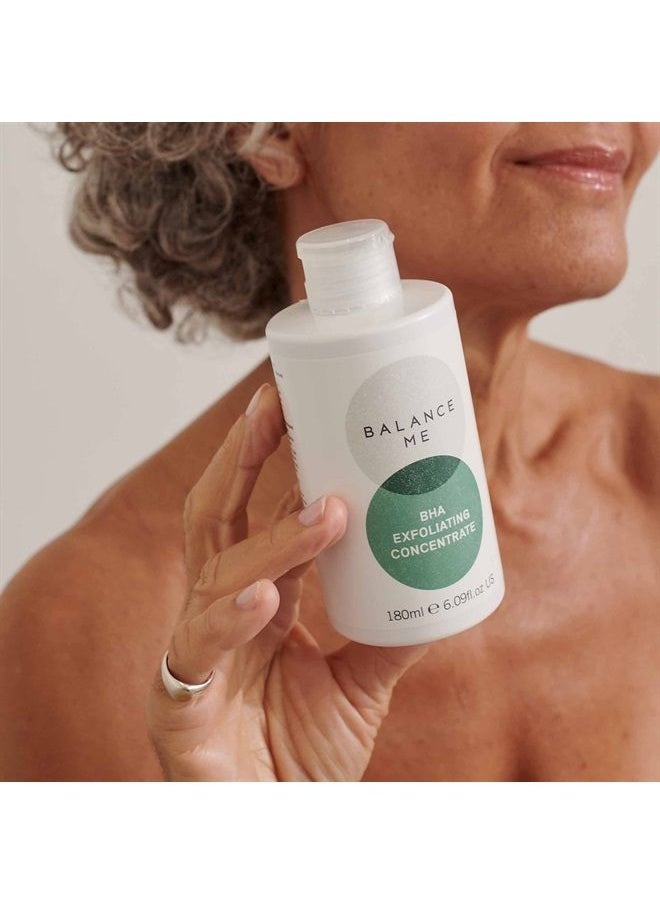 Balance Me - BHA Exfoliating Concentrate – With Salicylic Acid – Exfoliates, Fights Blackheads & Breakouts – All Skin Types – Honestly Natural – Vegan & Cruelty Free – Made In UK – 180ml - Image 1