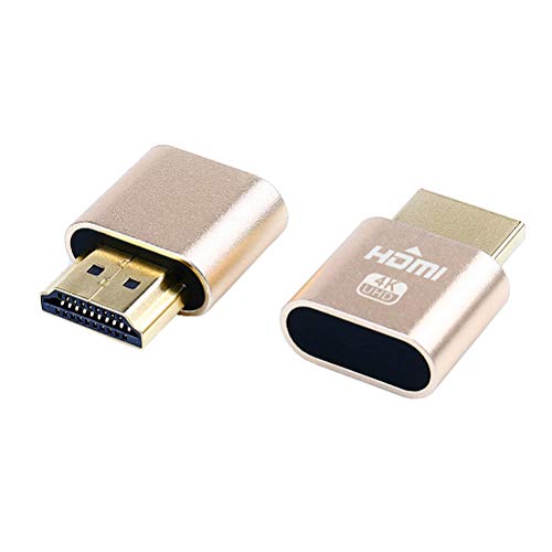 DTech HDMI Dummy Plug 4K Display Emulator Compatible with Windows Mac OSX Linux Support 4kx2k 2160P 1080p for Computer Desktop (fit-Headless, 2 Pack) - Image 1