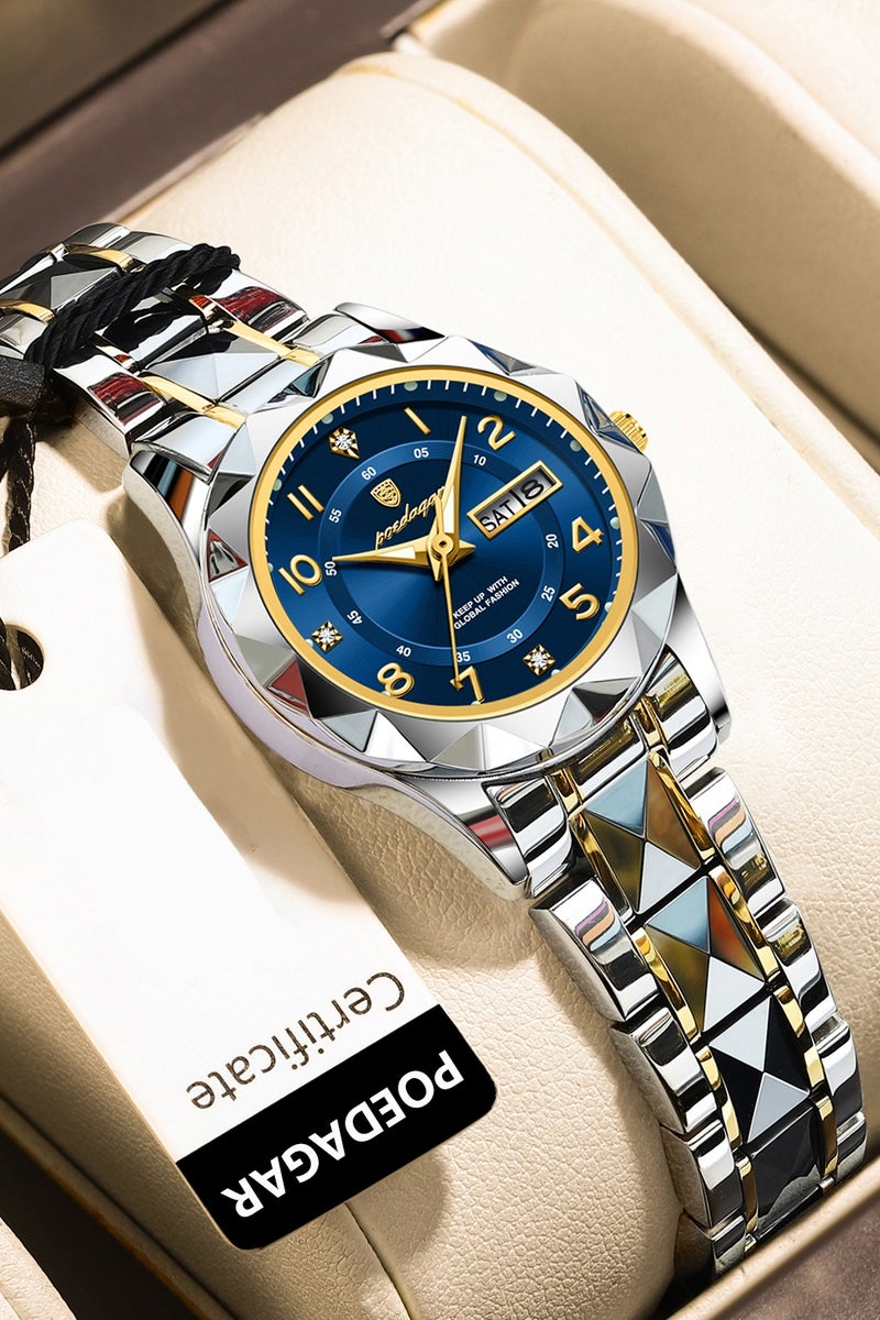 پوداجار المرأة ساعة، النساء للماء مضيئة الكوارتز الكلاسيكية ساعة المعصم-27mm - Image 1