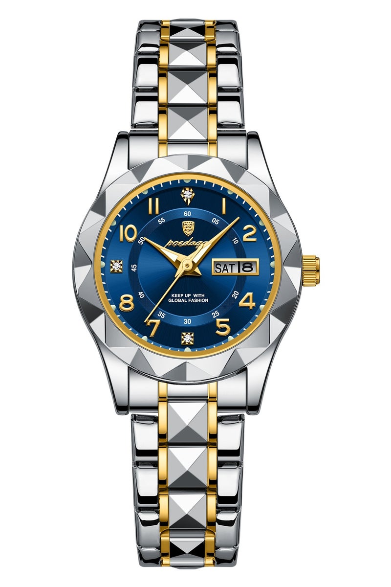 پوداجار المرأة ساعة، النساء للماء مضيئة الكوارتز الكلاسيكية ساعة المعصم-27mm - Image 2