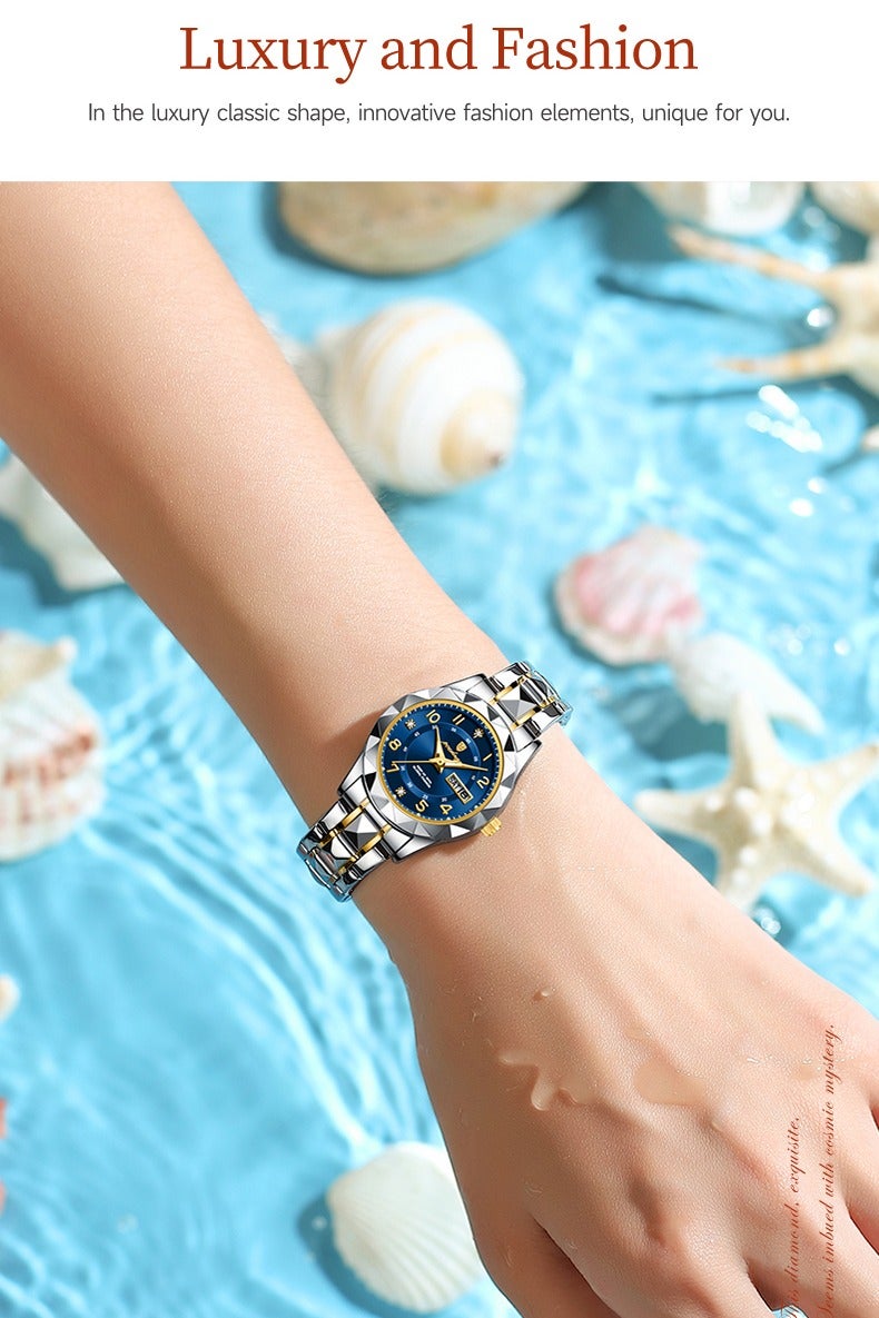 پوداجار المرأة ساعة، النساء للماء مضيئة الكوارتز الكلاسيكية ساعة المعصم-27mm - Image 5