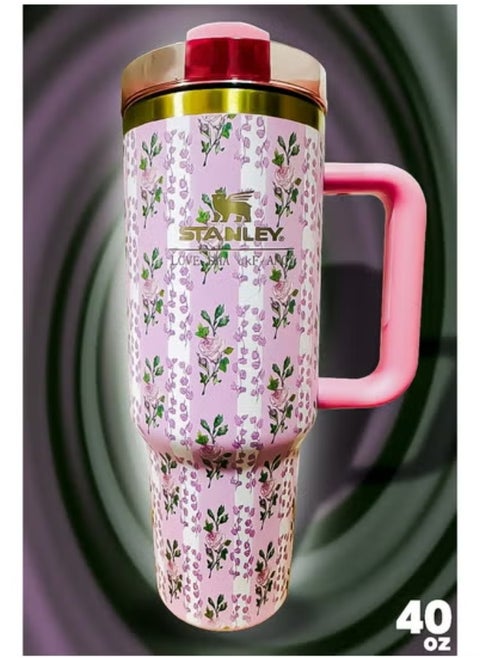 Stanley 40oz Tumbler – Stainless Steel Insulated Travel Mug with Reusable Straw – BPA Free, Eco Friendly, Dishwasher Safe – Leakproof FlowState Lid & Double Wall Insulation – Keeps Drinks Hot 16H & Cold 24H – Slim Base Fits Most Car Cup Holders – Sturdy Ergonomic Handle for Home, Office, Travel & Outdoor Use