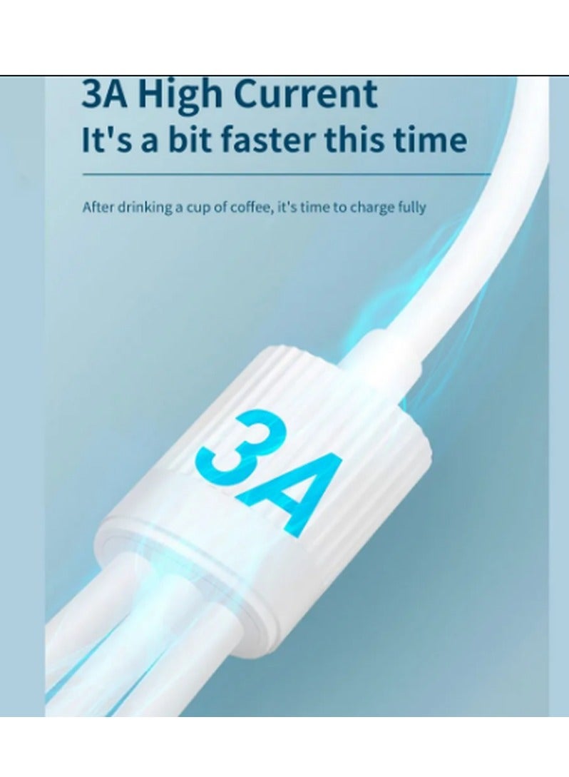 وبو 3 في 1 مايكرو يو اس بي، نوع سي وكابل شحن سريع للايفون 3A بطول 1.2 متر - Image 5