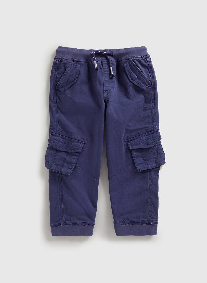 mothercare Navy Cargo Trousers - Image 1