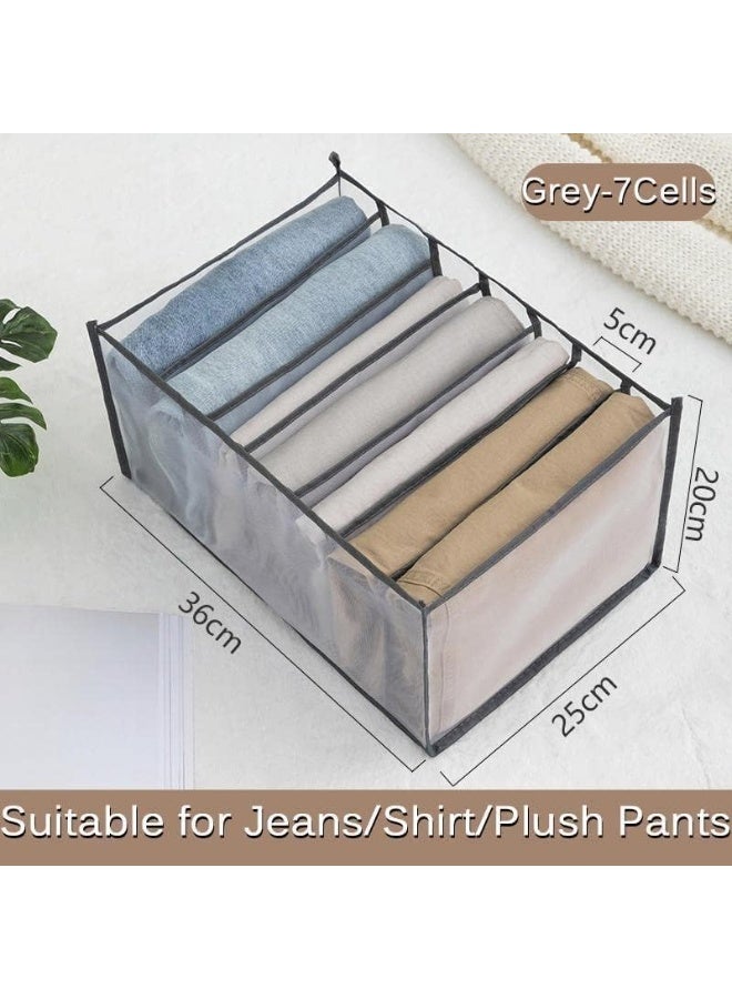Clothes Pants Underwear Drawer Organiser, Foldable Wardrobe Storage Organiser, 9 Compartments Mesh Storage Drawer for Bra, Baby Clothes, Ties, Socks, Jeans (Large size 36x25x20cm)  - Image 5