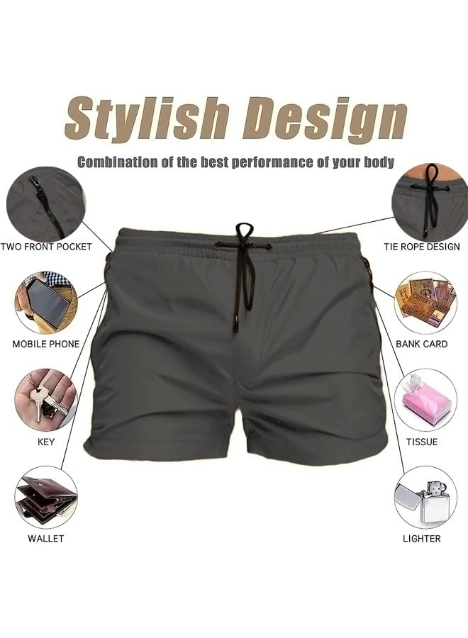 Redqenting Men’s Swim Trunks Quick Dry Swim Shorts Board Shorts with Triangle Mesh Lining  - Image 5