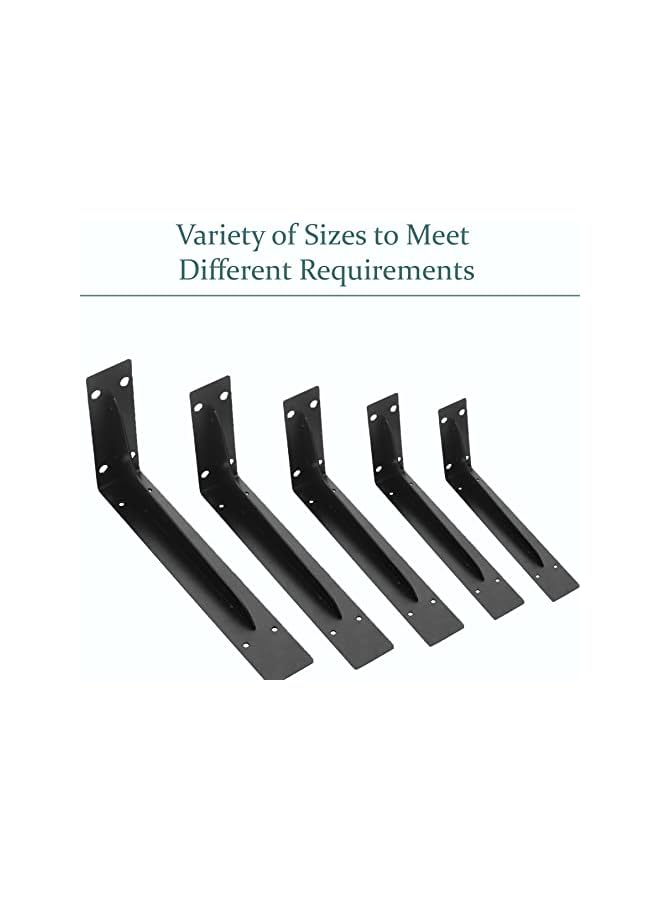 The Bros The Bros Heavy Duty Shelf Brackets Corrosion-Resistant Reinforced and Sturdy Brackets for Shelf and Table Work Bench (Set of 2 Piece) (10inch 2piece set)  - Image 3