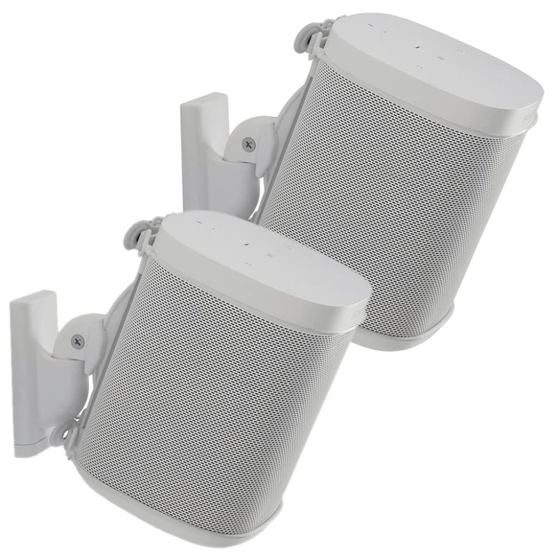 Sanus Adjustable Speaker Wall Mounts Designed for SONOS ONE Play1 Play3 Pair White