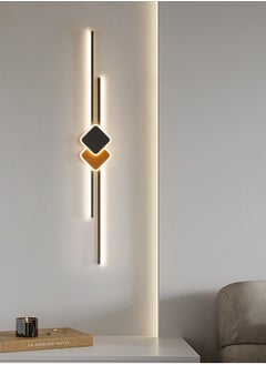 LOOPITYS 65CM-Indoor Long Strip Wall Sconce LED Linear Wall Lamp Modern Acrylic Wall Light Fixture , Modern Minimalist Black Decor Wall Mount Lights for Bedroom Study Room Corridor  - Image 5