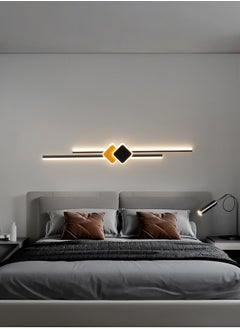 LOOPITYS 65CM-Indoor Long Strip Wall Sconce LED Linear Wall Lamp Modern Acrylic Wall Light Fixture , Modern Minimalist Black Decor Wall Mount Lights for Bedroom Study Room Corridor  - Image 3