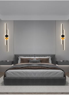 LOOPITYS 65CM-Indoor Long Strip Wall Sconce LED Linear Wall Lamp Modern Acrylic Wall Light Fixture , Modern Minimalist Black Decor Wall Mount Lights for Bedroom Study Room Corridor  - Image 4