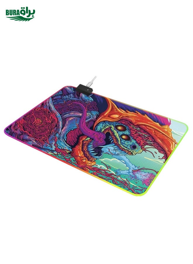 Computer Monster Pattern Illuminated Mouse Pad, Size: 90 x 40 x 0.4cm