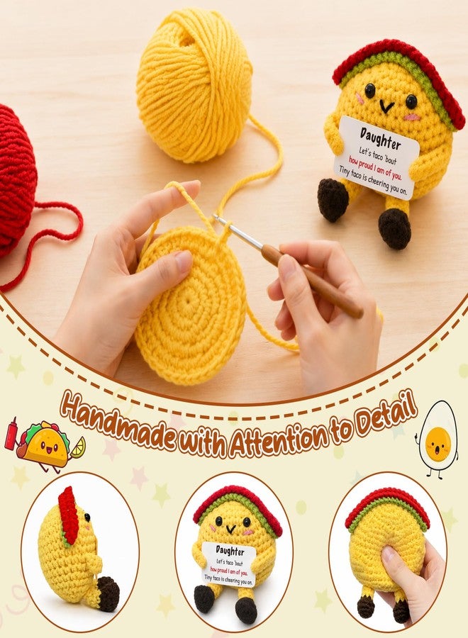 MAMAGIFTREE Funny Taco Daughter Gift from Mom Dad, Cute Handmade Style Encouragement Keepsake with Proud Message Card, Meaningful Birthday Graduation Surprise for Girls Women - Image 3