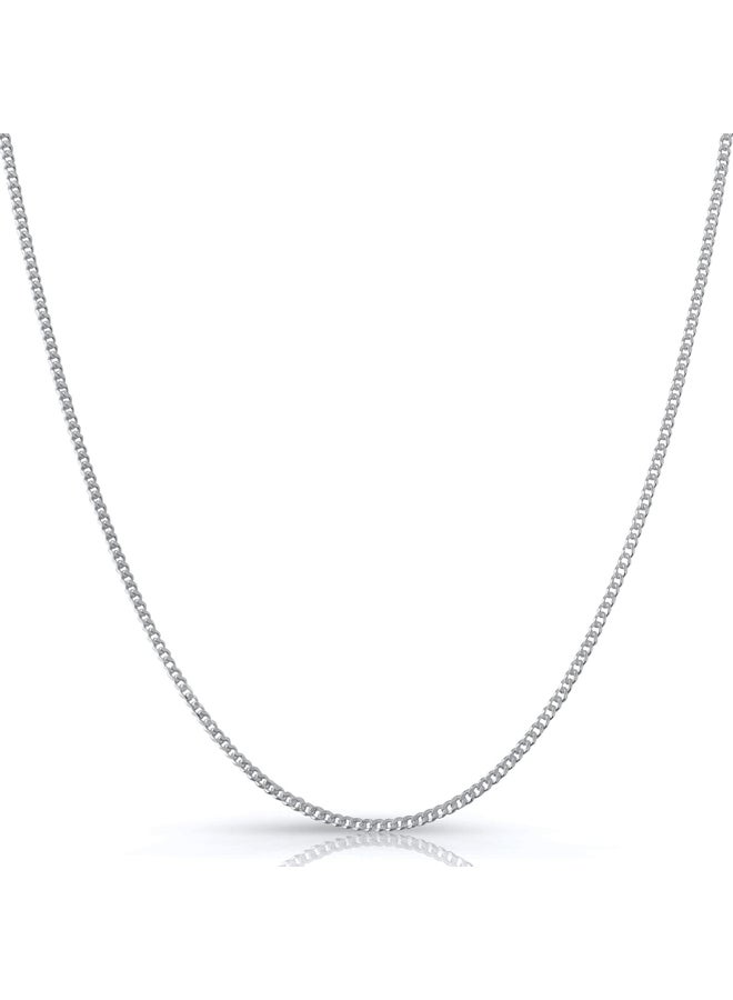 قلادة للجنسين من الفضة الإسترليني الأصلية من Level Jewelry عيار 925 (2 مم، 8.5 مم، 16 بوصة - 30 بوصة)  - Image 1