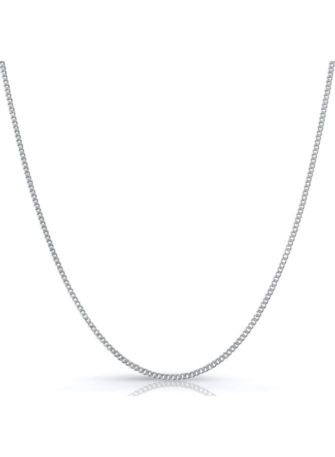قلادة للجنسين من الفضة الإسترليني الأصلية من Level Jewelry عيار 925 (2 مم، 8.5 مم، 16 بوصة - 30 بوصة)  - Image 2