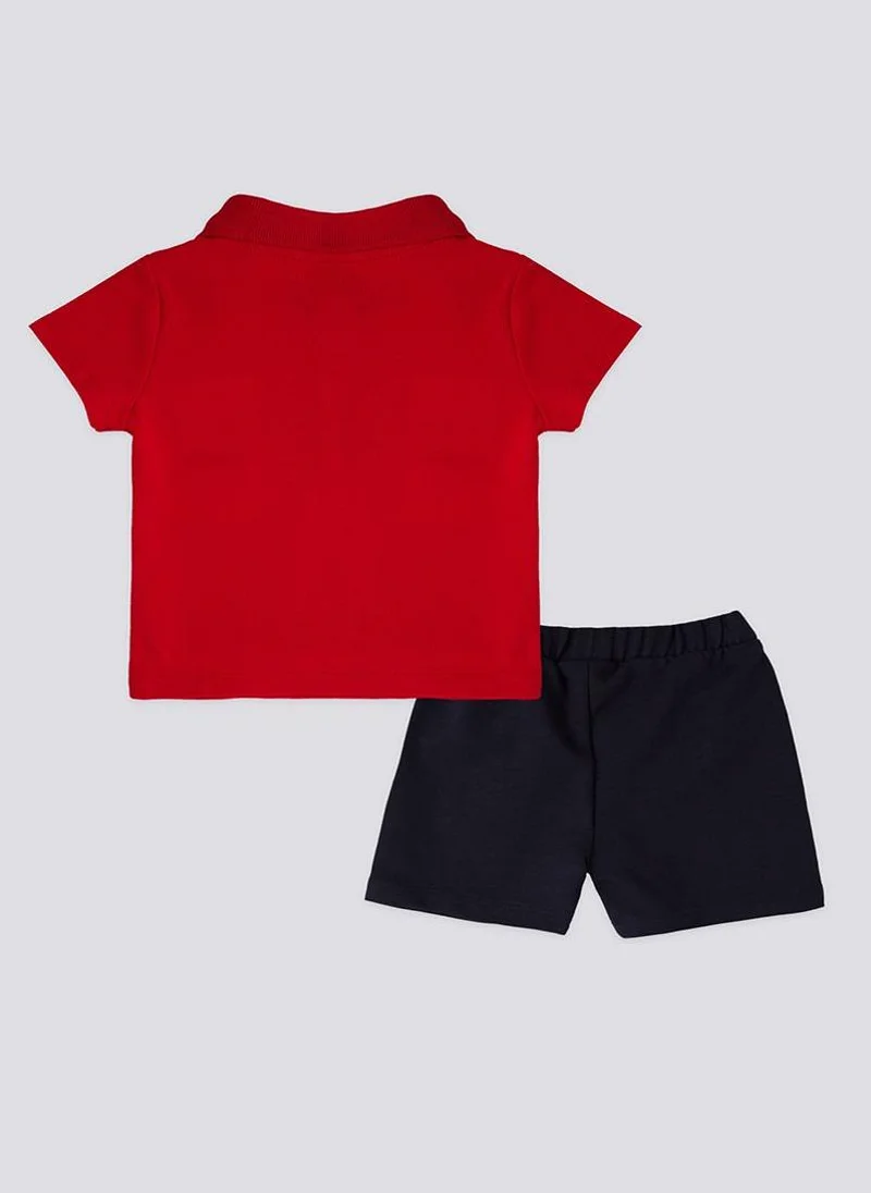 U.S. Polo Assn. U.S. Polo Assn. Collar Red Baby Boys Set