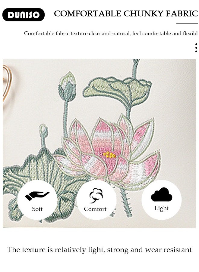 DUNISO Crossbody Bags for Women,Large Handbags for Women,Retro Shoulder Clutch Chinese Style Floral Embroidered Jacquard Women's Evening Bags,PU Leather Cross Body Bag Ladies Wallet Purse  - Image 5