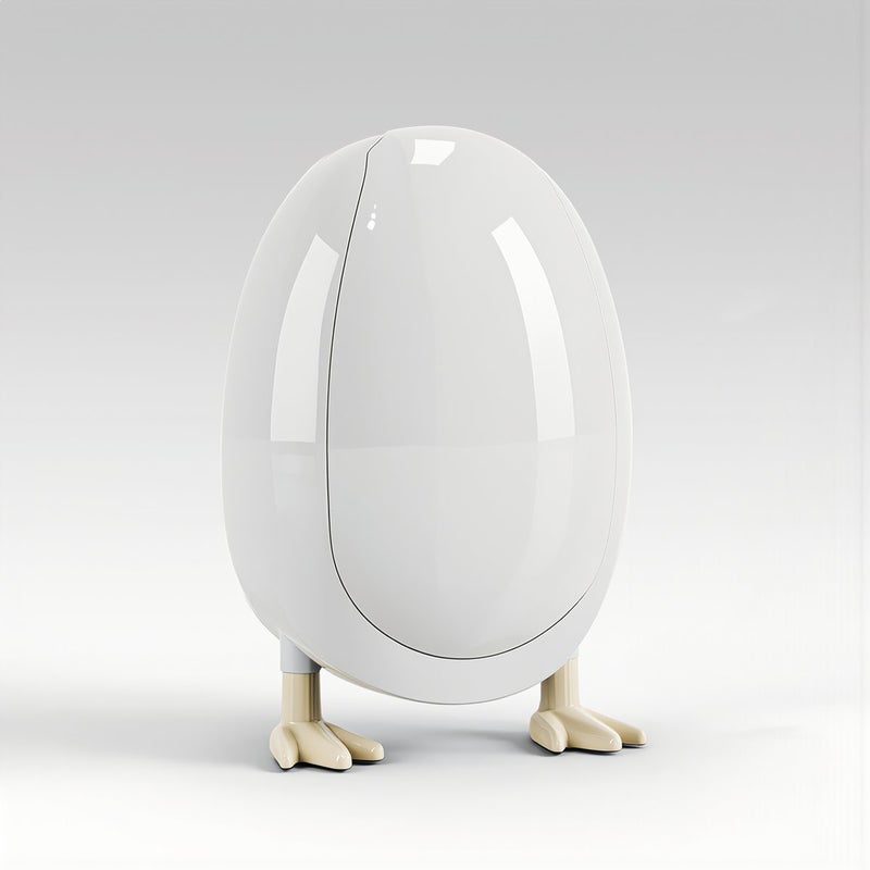 فرشاة مرحاض مطورة برأس مزدوج لا زوايا ميتة تنظيف عميق تصميم بطة زرقاء - Image 5