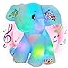 BSTAOFY 12 Musical Light Up Elephant Plush Toy Floppy LED Stuffed Animals Lullabies Nightlight Bedtime for Kids Birthday Valentines for Toddlers Blue - Image 2