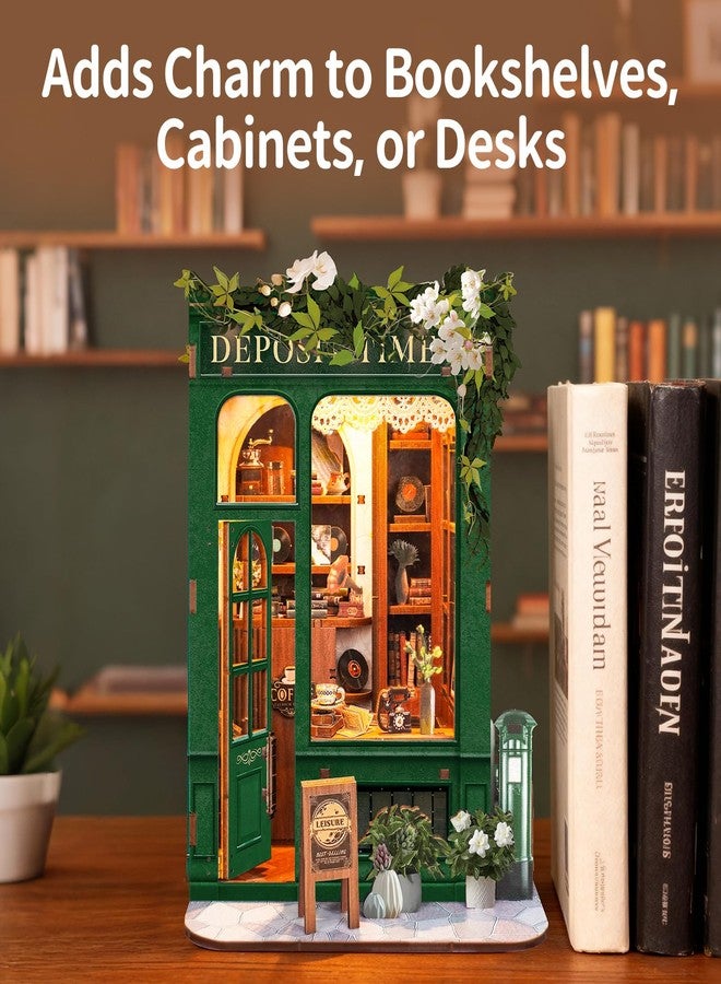 BELEEV Kit Book Nook DIY with LED Lighting, 3D Puzzle Miniature House For Kids, Teens and Adults, Bookshelf Decoration, Ideal Gift for Girls and Puzzle Lovers, Moments in Time - Image 2