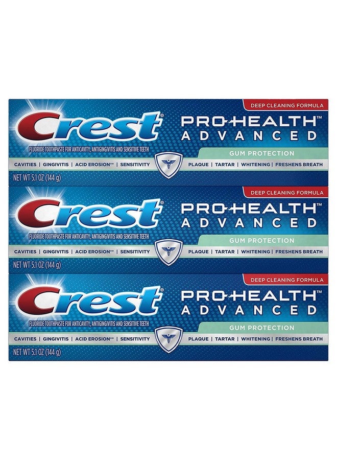 كرست معجون أسنان كريست برو هيلث لحماية اللثة المتقدمة، 5.1 أونصة (عبوة من 3 قطع) (قد يختلف الغطاء) - Image 1
