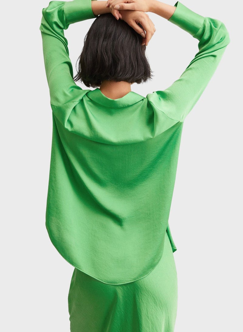 MANGO Oversized Button Down Shirt - Image 2