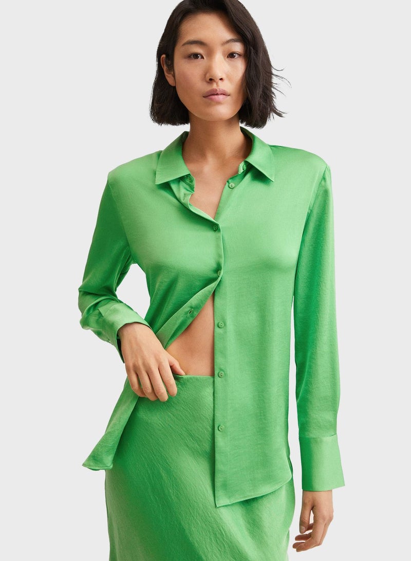 MANGO Oversized Button Down Shirt - Image 1