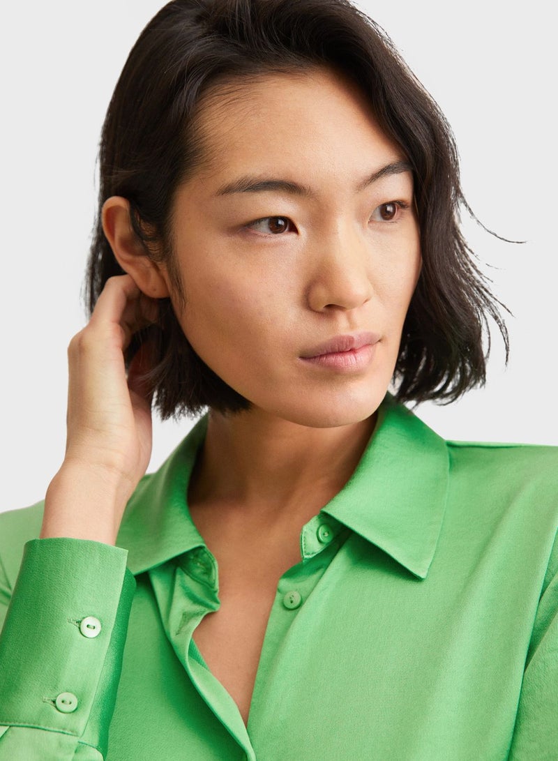 MANGO Oversized Button Down Shirt - Image 3