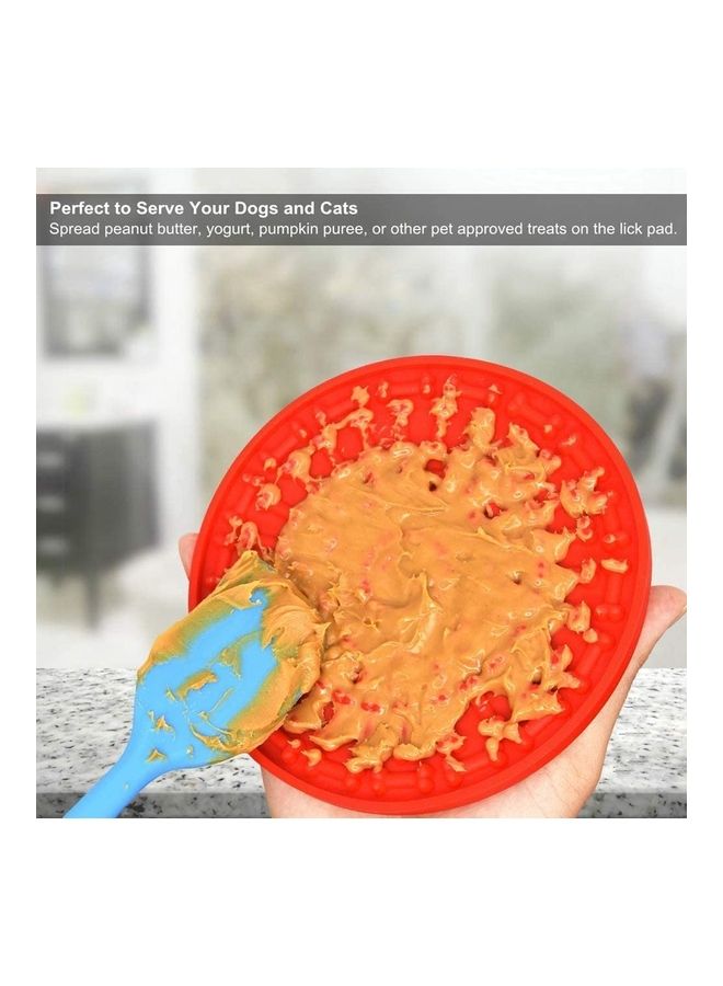 بساط توزيع طعام من السيليكون لإطعام الكلاب ببطء أحمر 5.90 x 5.90بوصة - Image 3