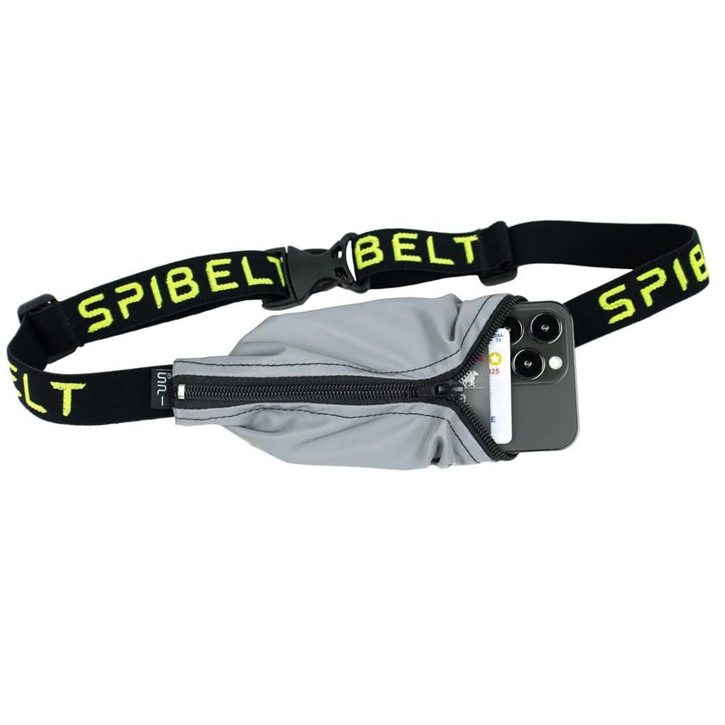 SPIbelt Running Belt Original for Women Men Phone Holder for Running Running Fanny Pack Holder for Phone Running Waist Pack Adjustable Waist Fits All Phones Reflective with Black Zipper - Image 2