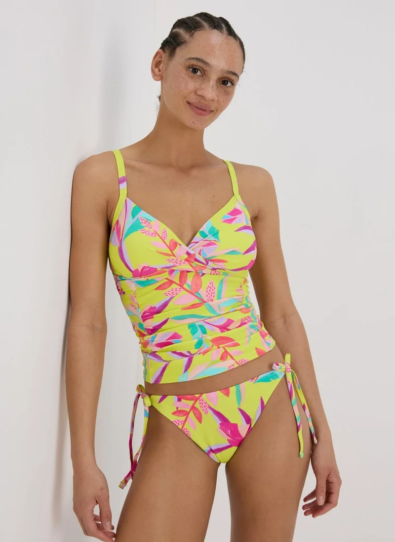 Matalan Multicolour Leaf Print Shapewear Tankini