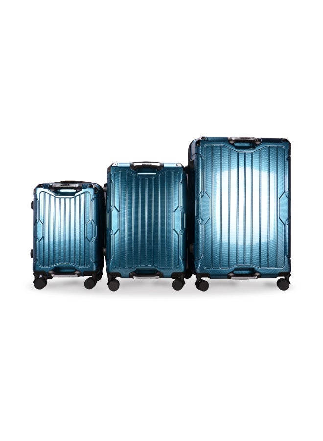 20 في 24 في 28 في مجموعة أمتعة السفر المواد الكمبيوتر الشخصي مع قفل كلمة مرور مدمجة ، نظام عربة اليد من الألومنيوم ، مناسبة للاستخدام في الرحلات ، حفلات الزفاف ، وأماكن أخرى مثل حمل الأمتعة