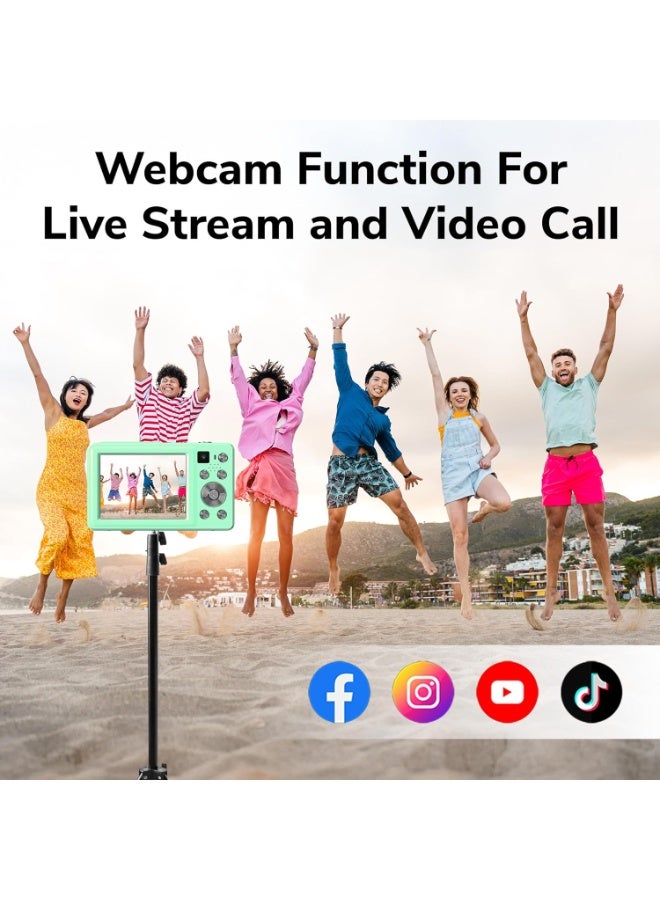 PROMAGE 4K Digital Camera - 64MP Front and Rear Cameras with 16X Zoom, Vlogging Camera with Fill Light, Compact Video Camera with Auto Focus, Photo Camera with 32GB Memory Card (Black) - Image 5