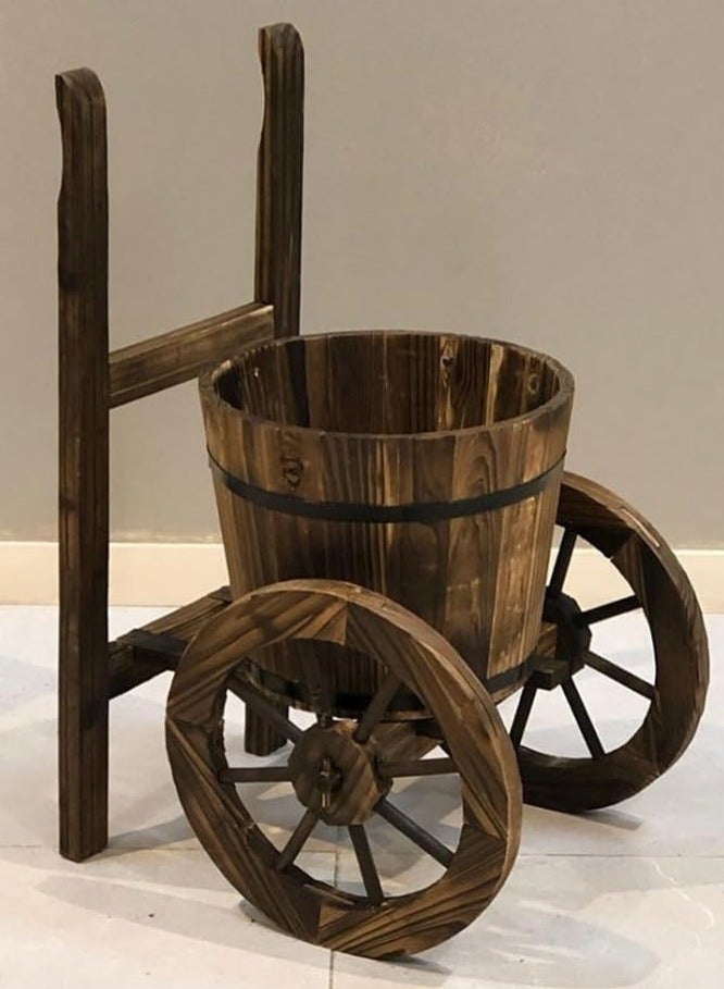 طعم المنزل وعاء زهور خشبي لتزيين حديقة المزهريات للداخلية والخارجية - Image 1