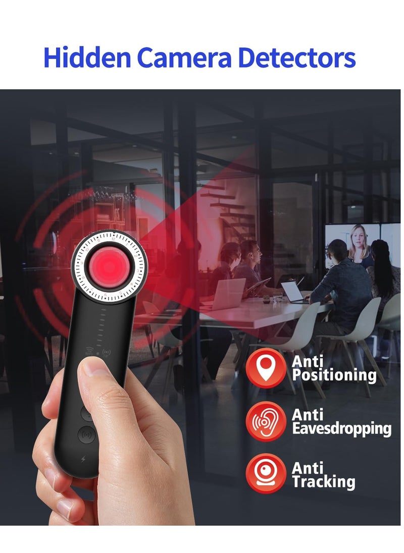 SYOSI - Hidden Camera Detectors, RF Signal Detector, 5 Levels Sensitivity, 3 Detection Modes,  Audio Monitoring Detection, Covert Surveillance Scanner With a Buzzer, for Office,Hotels,Bathroom,Travel - Image 1