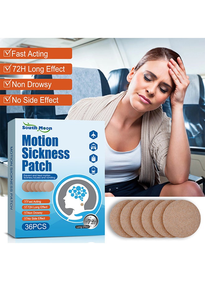 SOUTH MOON Motion Sickness Patch, Motion Sickness Patches for Kids and Adults, 36 PCS Sea Sickness Patch For Cruise Car Fly Sickness Relief, Anti-Nausea Motion Sickness Relief, Travel Essentials No-Side-Effect  - Image 3