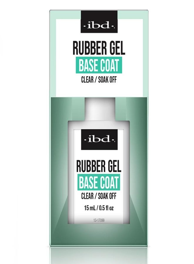 IBD Rubber Base Gel Nail Polish, Base Coat - Clear Soak-Off Builder Gel for Nails Strengthening & Breakage Prevention, 0.5 fl oz - Image 1