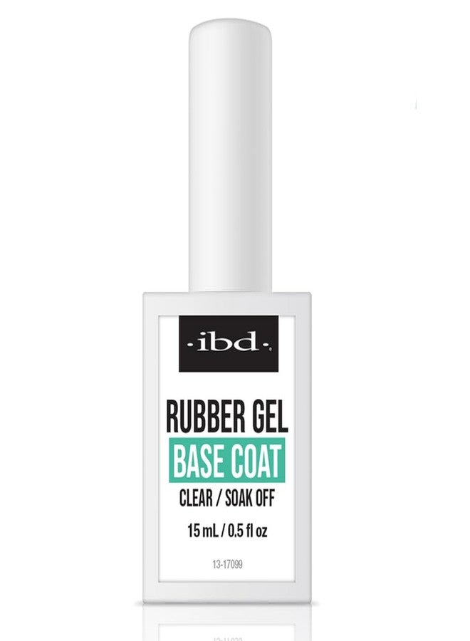 IBD Rubber Base Gel Nail Polish, Base Coat - Clear Soak-Off Builder Gel for Nails Strengthening & Breakage Prevention, 0.5 fl oz - Image 2